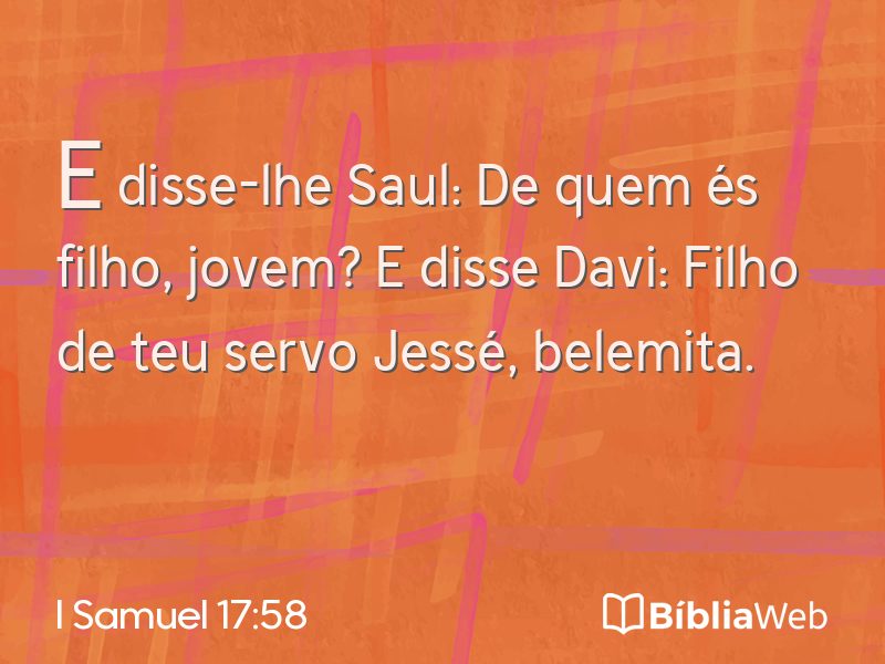I Samuel 17:58 em imagem para compartilhar