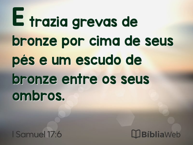 I Samuel 17:6 em imagem para compartilhar