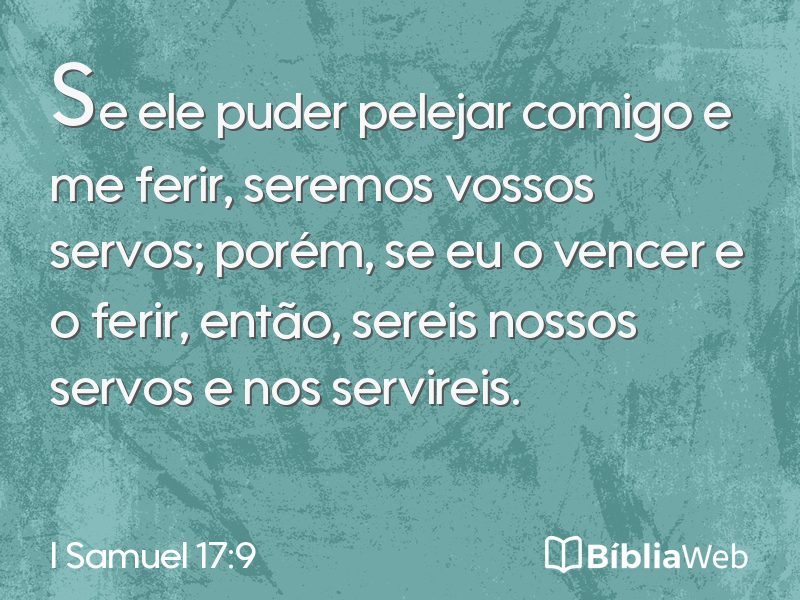 I Samuel 17:9 em imagem para compartilhar