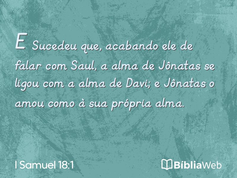 I Samuel 18:1 em imagem para compartilhar