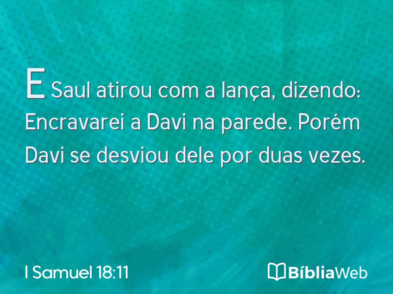 I Samuel 18:11 em imagem para compartilhar