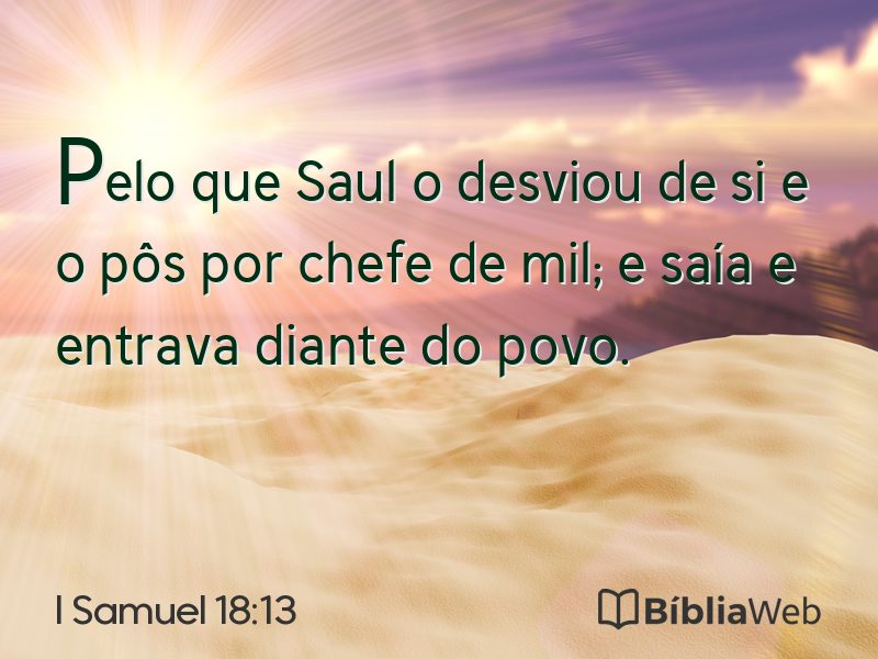 I Samuel 18:13 em imagem para compartilhar