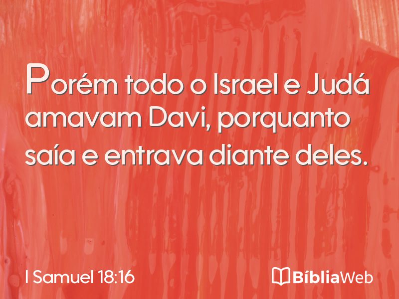 I Samuel 18:16 em imagem para compartilhar