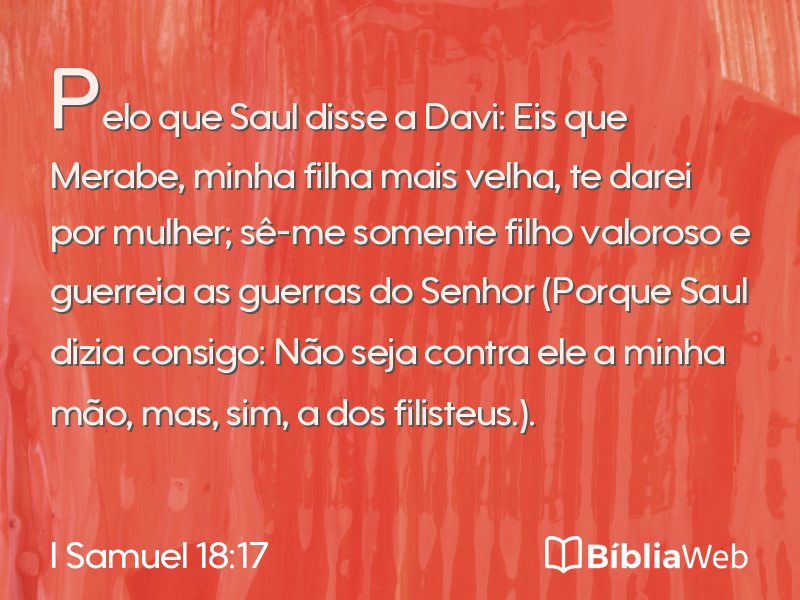 I Samuel 18:17 em imagem para compartilhar