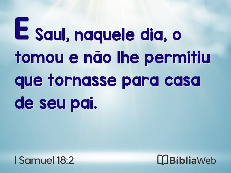 I Samuel 18:2 em imagem para compartilhar