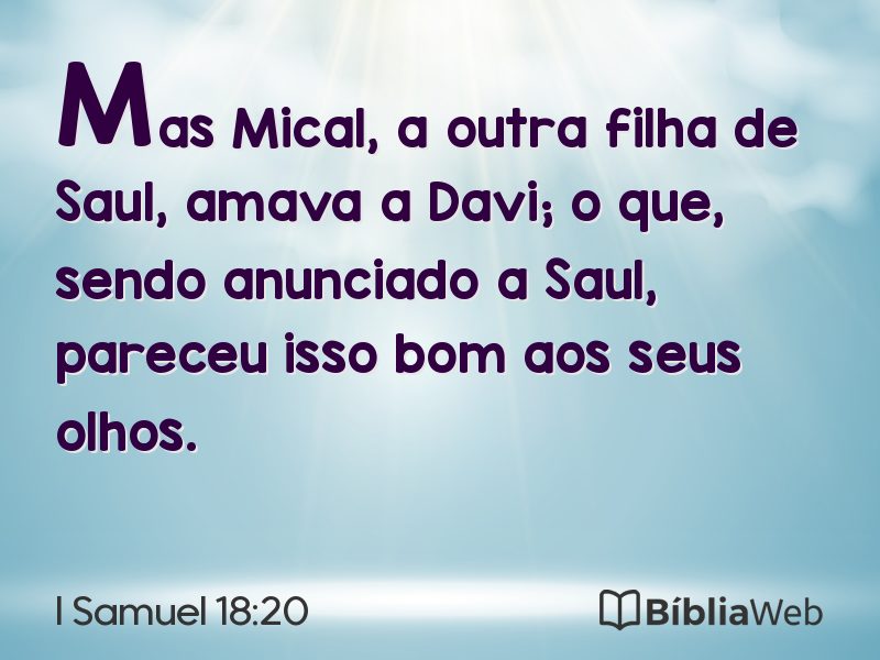 I Samuel 18:20 em imagem para compartilhar