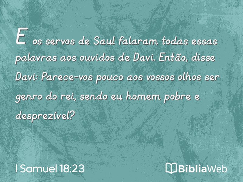 I Samuel 18:23 em imagem para compartilhar
