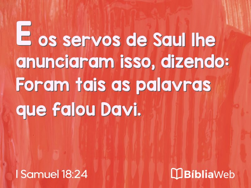 I Samuel 18:24 em imagem para compartilhar