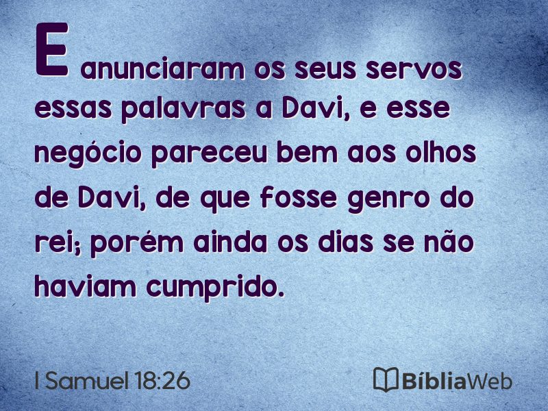 I Samuel 18:26 em imagem para compartilhar