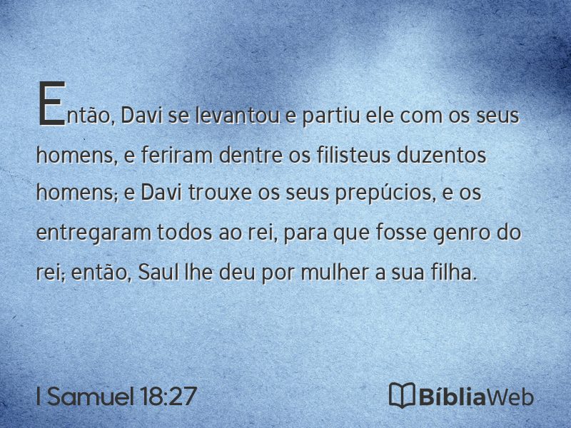 I Samuel 18:27 em imagem para compartilhar