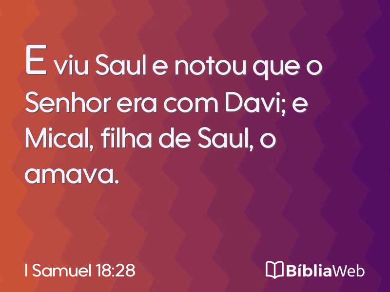 I Samuel 18:28 em imagem para compartilhar