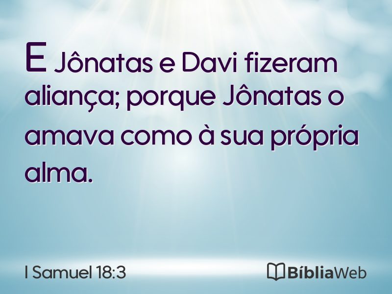 I Samuel 18:3 em imagem para compartilhar