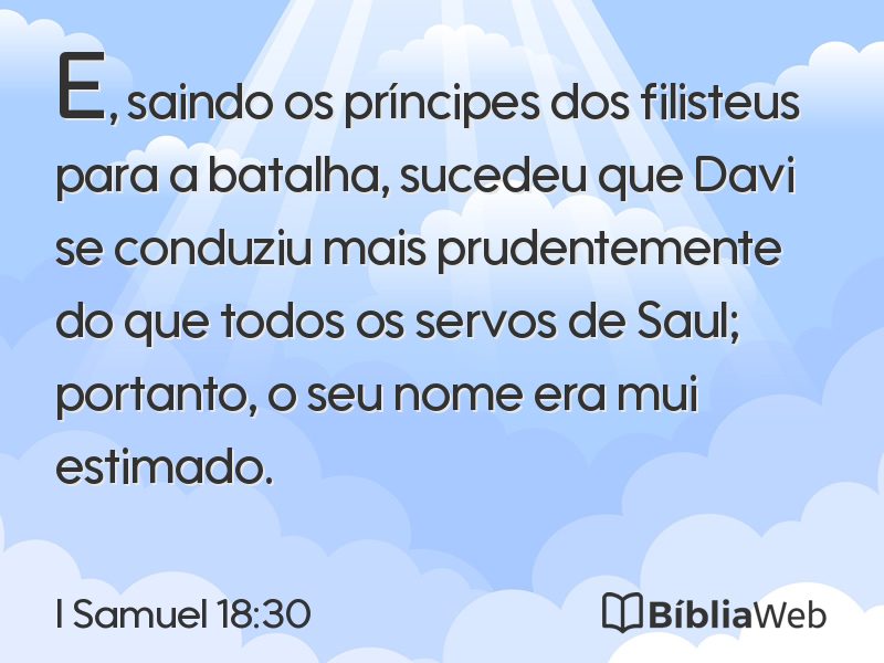 I Samuel 18:30 em imagem para compartilhar