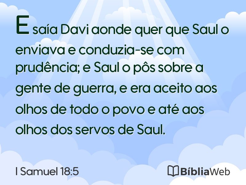 I Samuel 18:5 em imagem para compartilhar