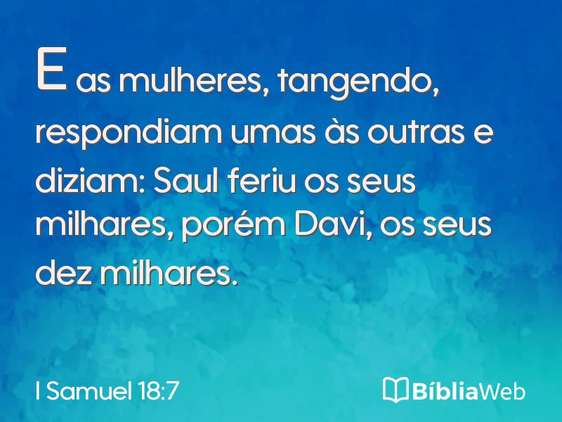 I Samuel 18:7 em imagem para compartilhar