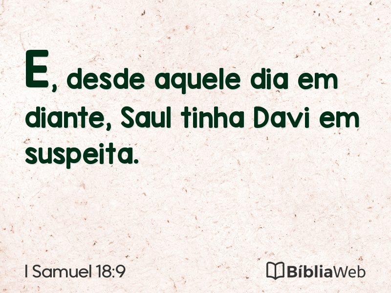 I Samuel 18:9 em imagem para compartilhar