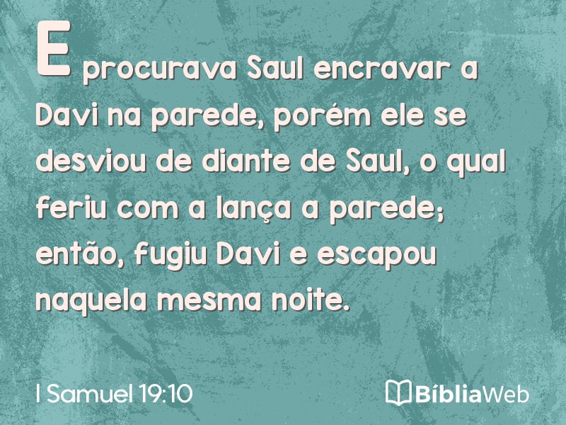 I Samuel 19:10 em imagem para compartilhar