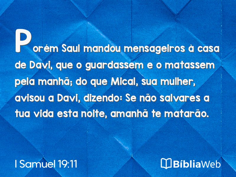 I Samuel 19:11 em imagem para compartilhar