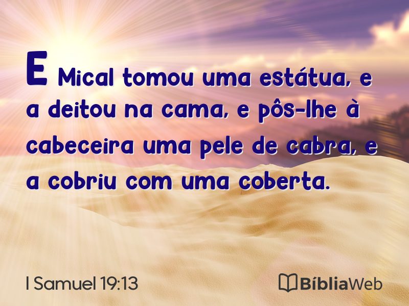 I Samuel 19:13 em imagem para compartilhar