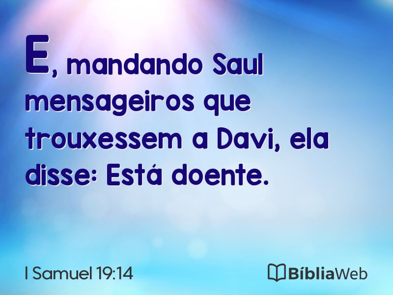 I Samuel 19:14 em imagem para compartilhar
