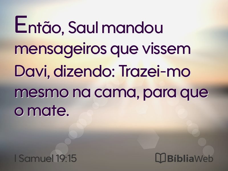 I Samuel 19:15 em imagem para compartilhar