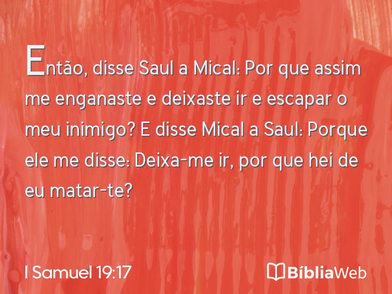 I Samuel 19:17 em imagem para compartilhar