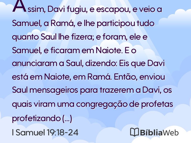 I Samuel 19:18-24 em imagem para compartilhar