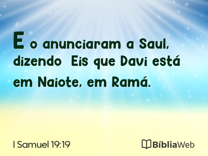 I Samuel 19:19 em imagem para compartilhar
