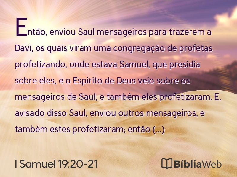 I Samuel 19:20-21 em imagem para compartilhar
