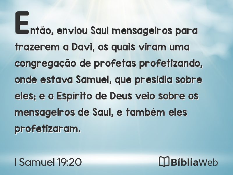 I Samuel 19:20 em imagem para compartilhar