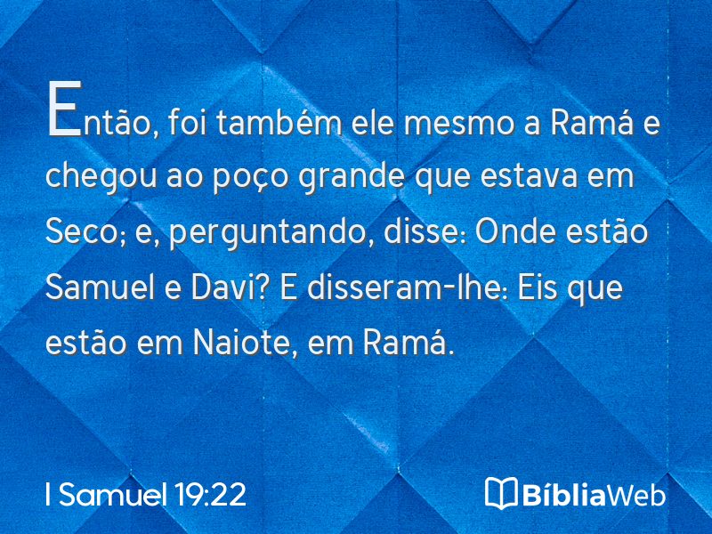 I Samuel 19:22 em imagem para compartilhar