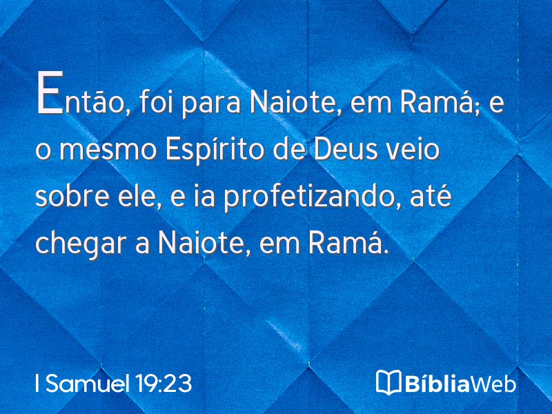 I Samuel 19:23 em imagem para compartilhar