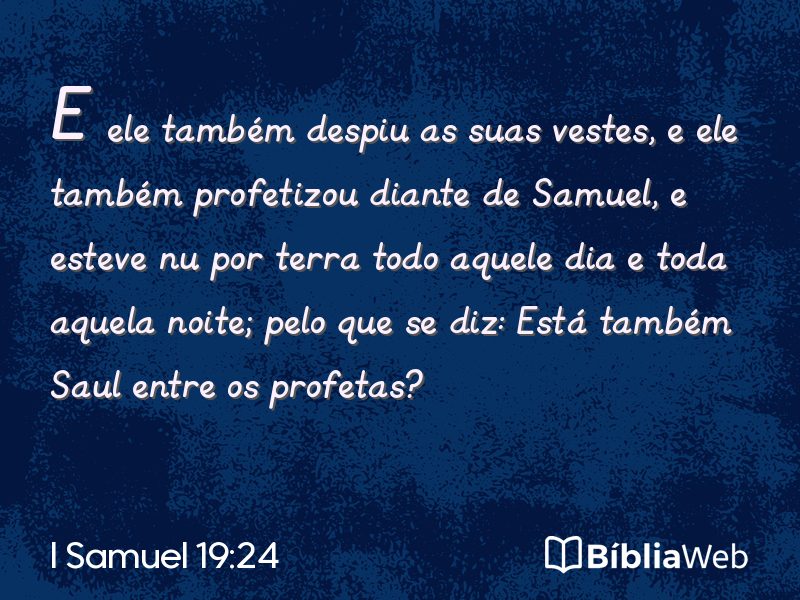 I Samuel 19:24 em imagem para compartilhar