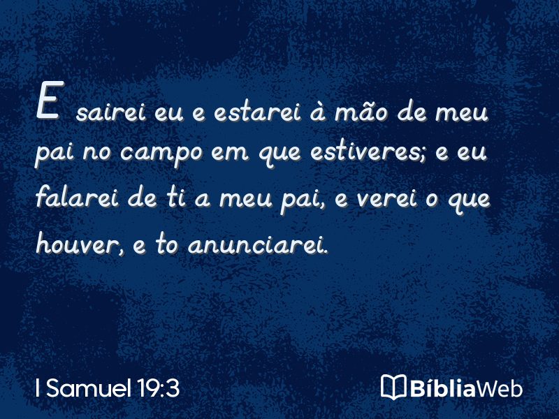 I Samuel 19:3 em imagem para compartilhar