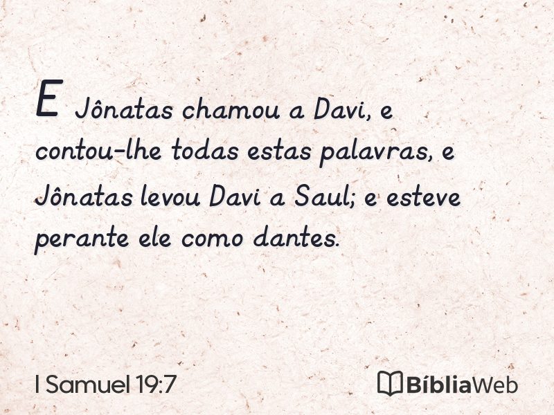 I Samuel 19:7 em imagem para compartilhar