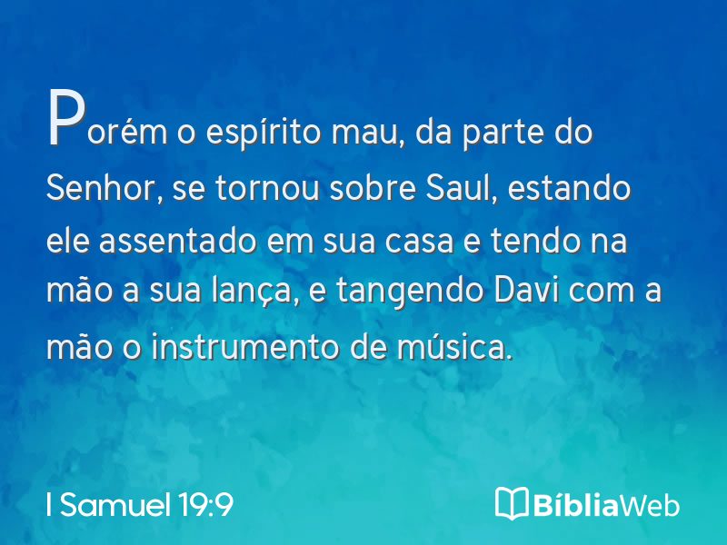 I Samuel 19:9 em imagem para compartilhar