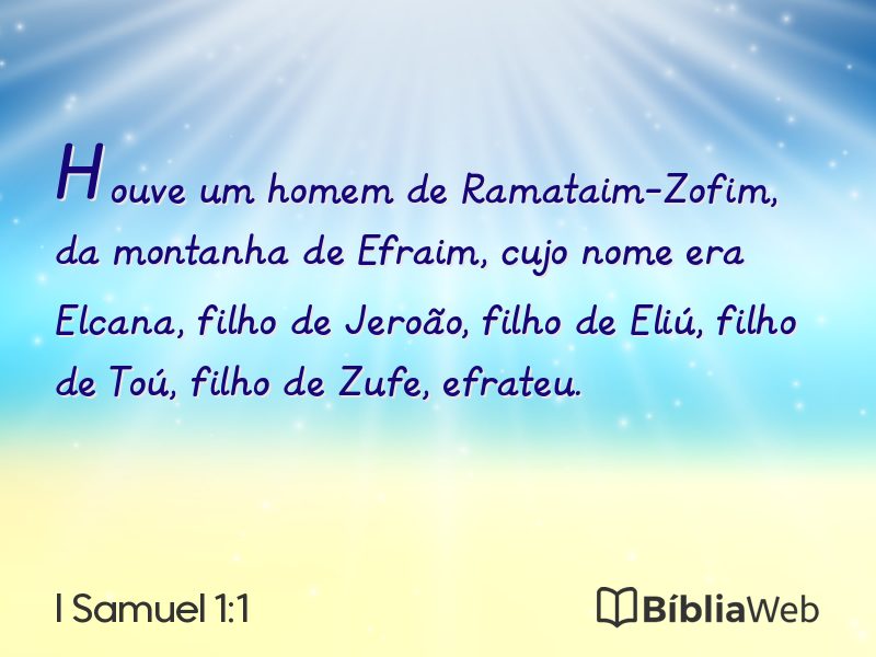 I Samuel 1:1 em imagem para compartilhar