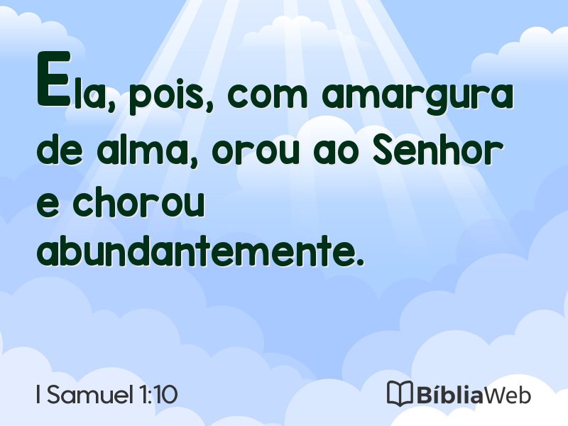 I Samuel 1:10 em imagem para compartilhar