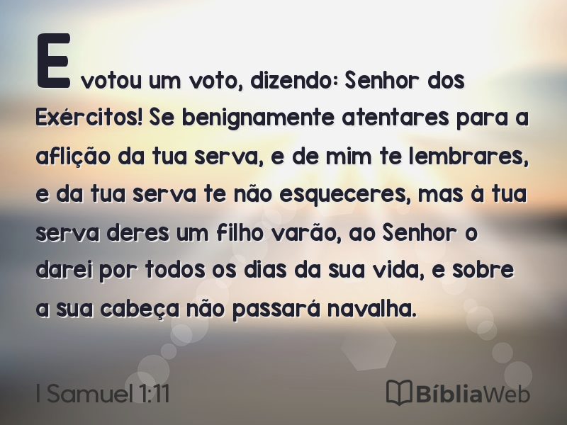I Samuel 1:11 em imagem para compartilhar