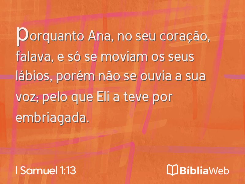 I Samuel 1:13 em imagem para compartilhar