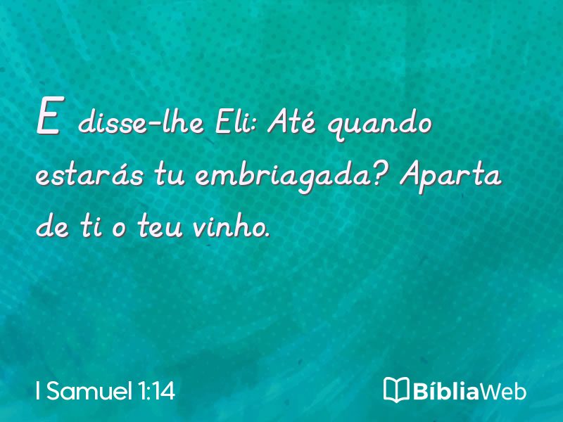 I Samuel 1:14 em imagem para compartilhar