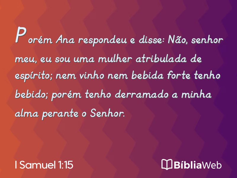 I Samuel 1:15 em imagem para compartilhar