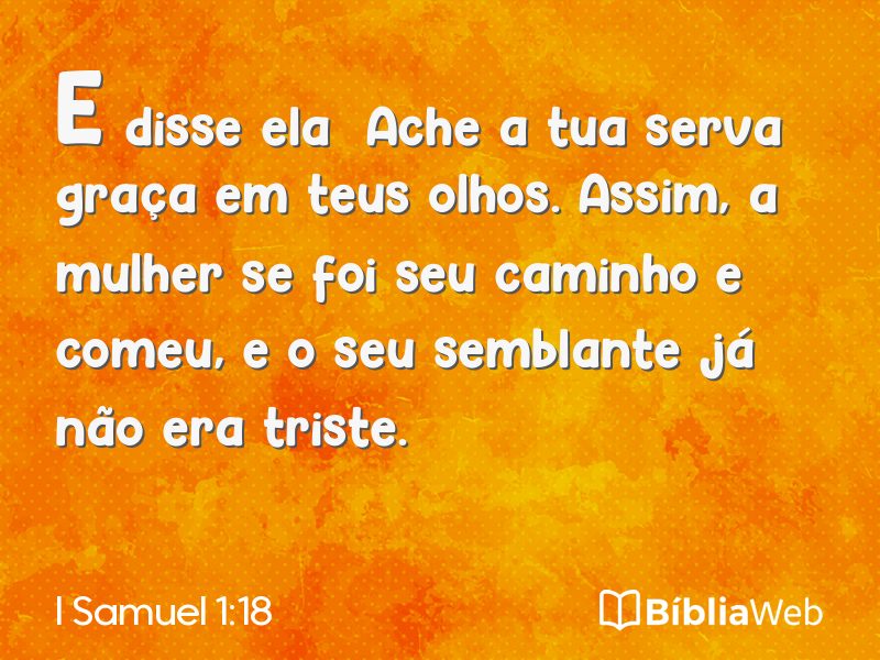 I Samuel 1:18 em imagem para compartilhar