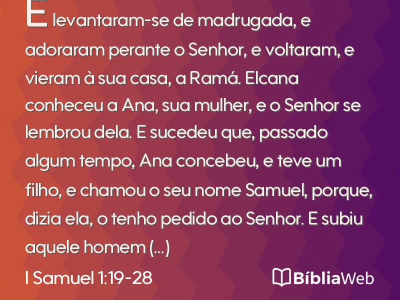 I Samuel 1:19-28 em imagem para compartilhar