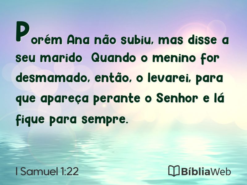 I Samuel 1:22 em imagem para compartilhar