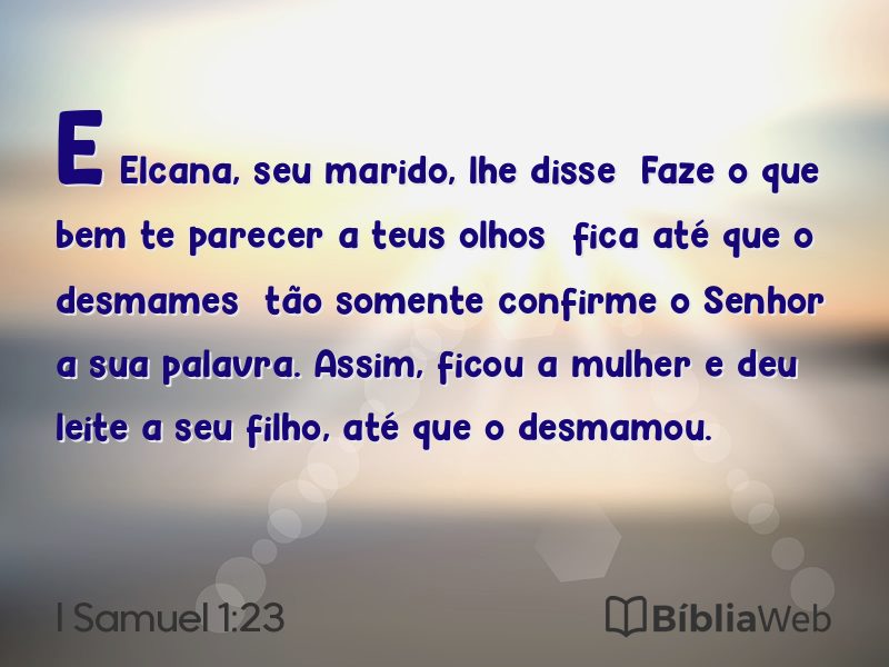 I Samuel 1:23 em imagem para compartilhar