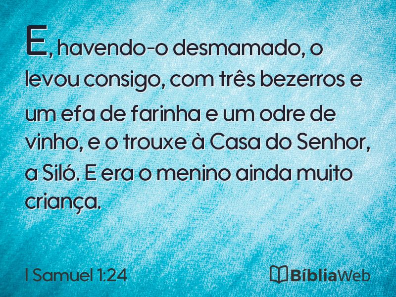 I Samuel 1:24 em imagem para compartilhar