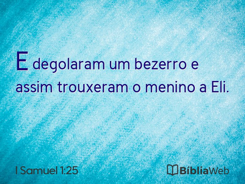 I Samuel 1:25 em imagem para compartilhar