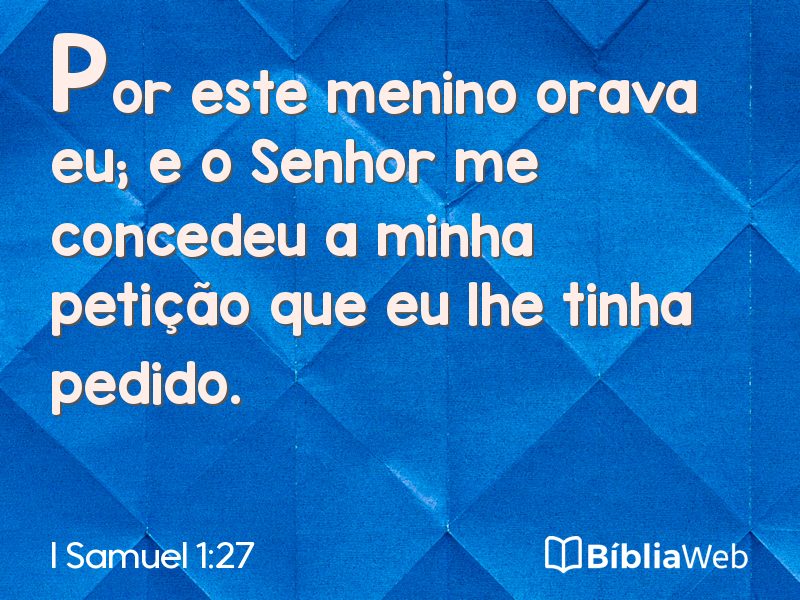 I Samuel 1:27 em imagem para compartilhar