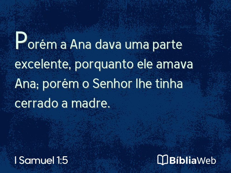 I Samuel 1:5 em imagem para compartilhar